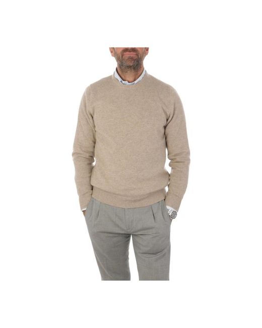 Malo Natural Round-Neck Knitwear for men