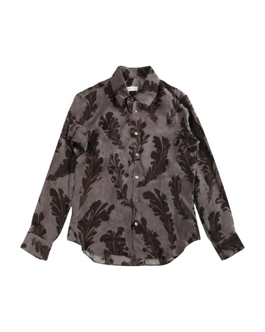 Casual Shirts Dries Van Noten de hombre de color Brown
