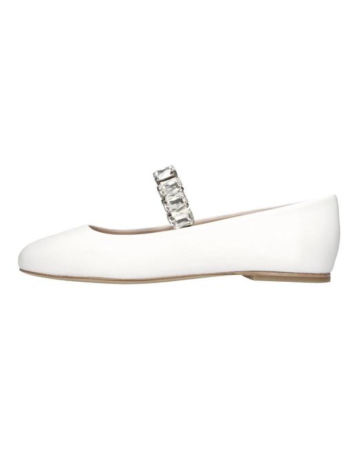 Casadei White Ballerina Shoes