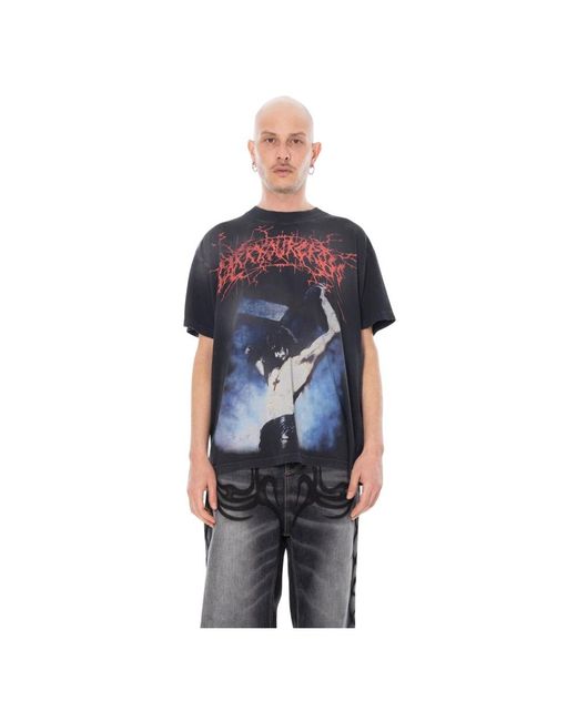HELLSTAR Tops ,Zwart ,Raise Tee in het Blue voor heren