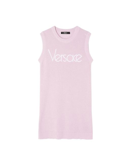 Versace Pink Knitted Dresses
