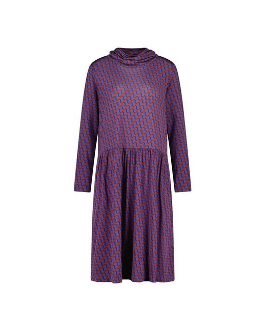 ROSSO35 Purple Midi Dresses