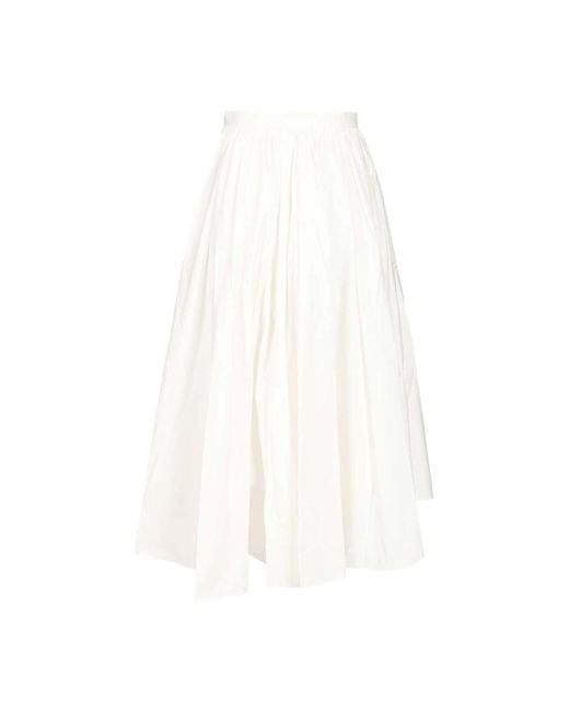 Self-Portrait White Midi Skirts