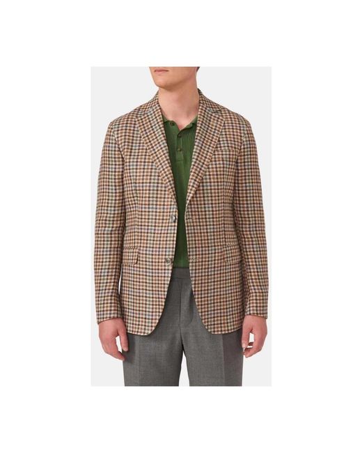 Oscar Jacobson Brown Blazers for men