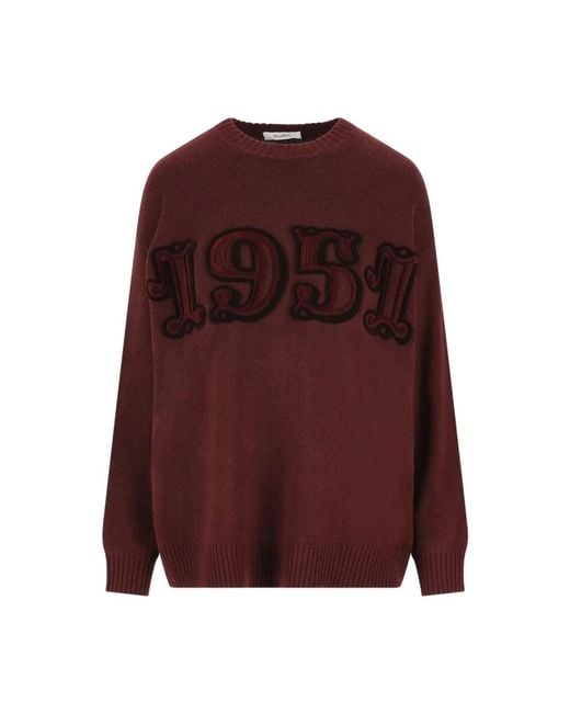 Max Mara Purple Round-Neck Knitwear