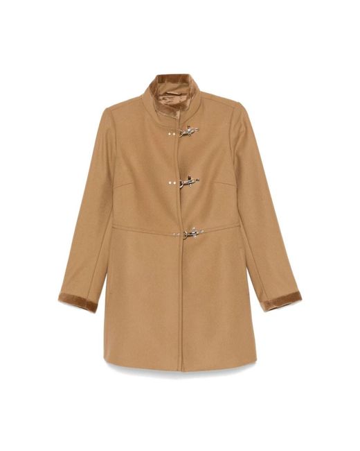 Fay Natural Single-Breasted Coats