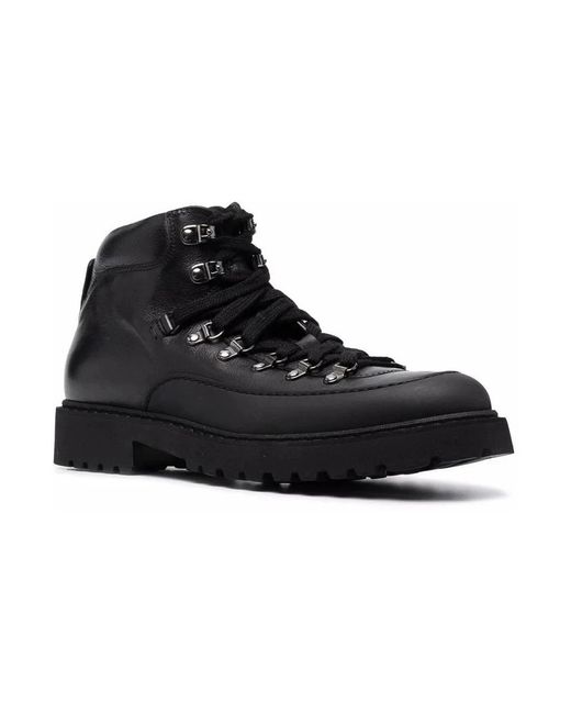 Doucal's Black Lace-Up Boots for men