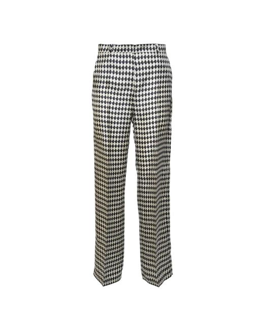 Max Mara Gray Straight Trousers