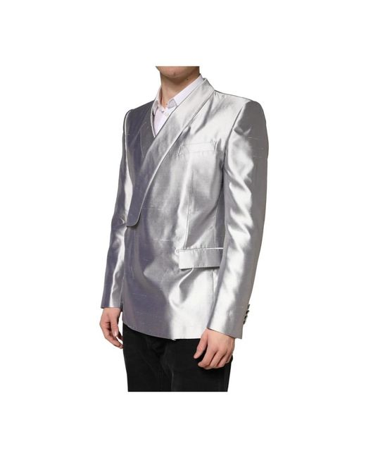 Dolce & Gabbana Gray Blazers for men