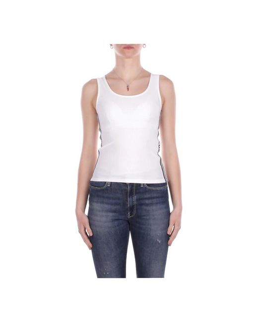 Gcds Blue Sleeveless Tops