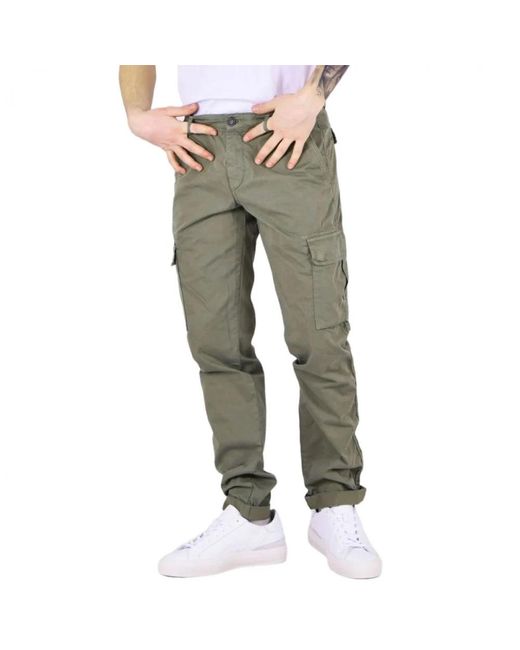 40weft Green Straight Trousers for men