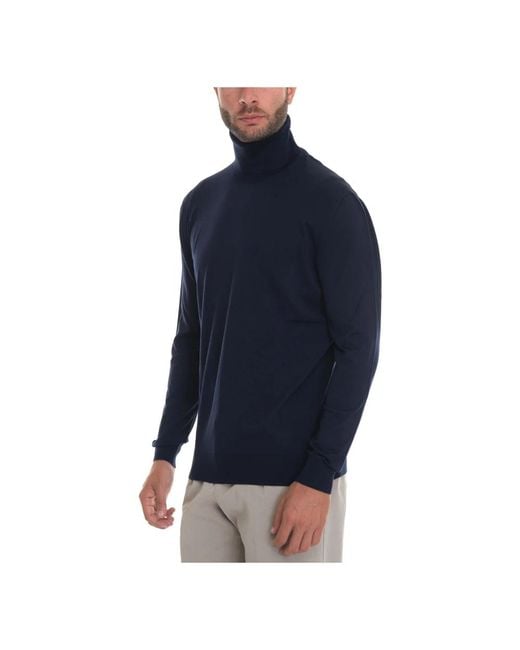 Turtlenecks Kiton de hombre de color Blue