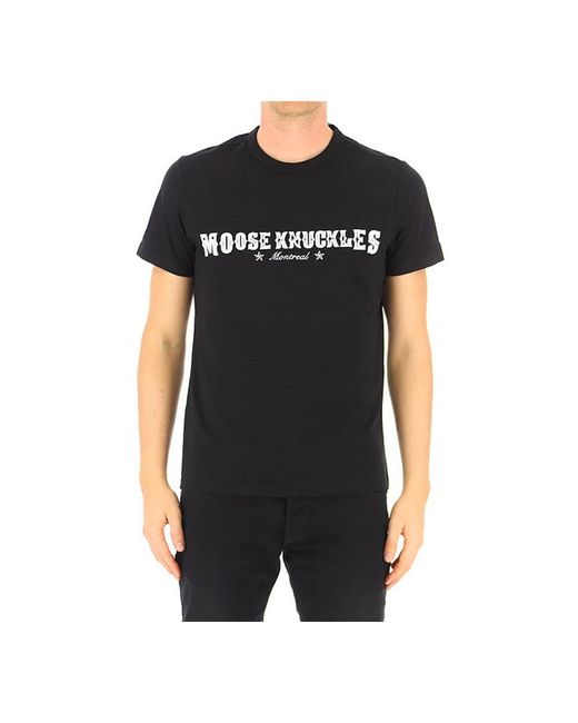 Moose Knuckles Black T-Shirts for men
