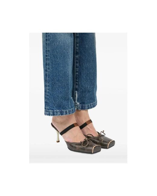 MM6 by Maison Margiela Black Heeled Mules