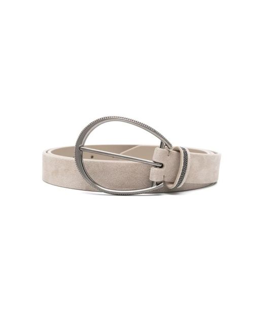 Brunello Cucinelli Gray Belts