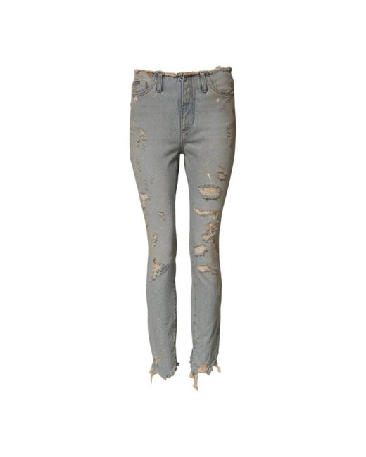 Dolce & Gabbana Gray Skinny Jeans