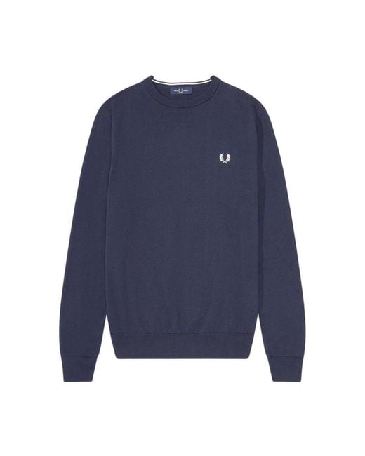 Fred Perry Blue Round-Neck Knitwear for men