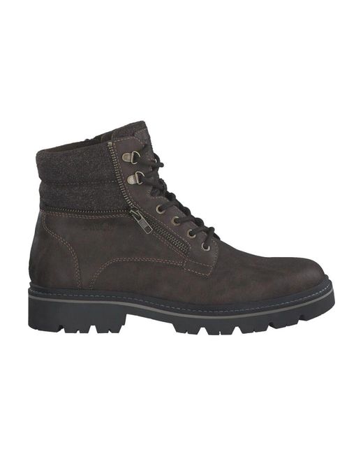 S.oliver Dunkelbraune lässige stiefeletten in Black für Herren