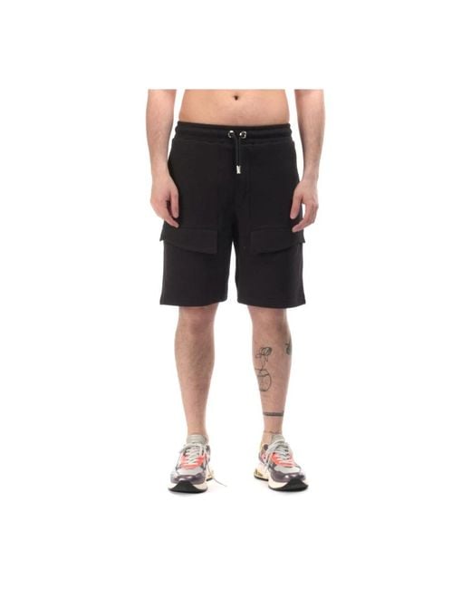 Les Hommes Black Casual Shorts for men