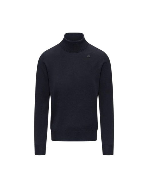 K-Way Blue Turtlenecks for men