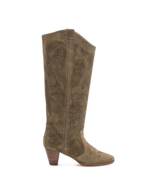 Ba&sh Green Cowboy Boots