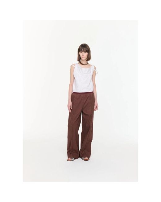 Plan C Brown Wide Trousers