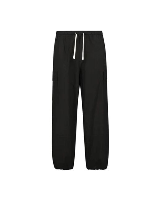 Straight Trousers Joshua Sanders de color Black
