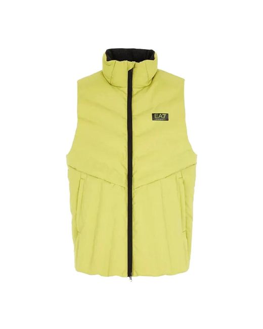 EA7 Yellow Dynamic Athlete Gilet In Furor7 Technical Fabric for men