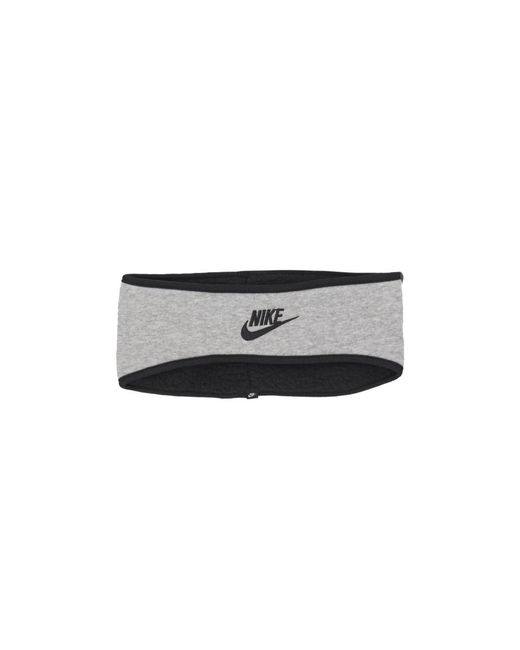 Nike Fitness ,Grijs ,Katoen Fleece Hoofdband Met Oorbedekking in het Black voor heren