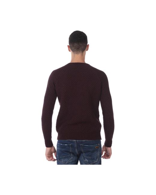 Daniele Alessandrini Purple Round-Neck Knitwear for men