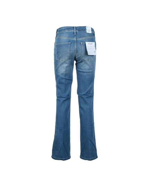 Vaqueros Ajustados De Mezclilla Con Tela Elástica, Mujer, Talla Guess de color Blue