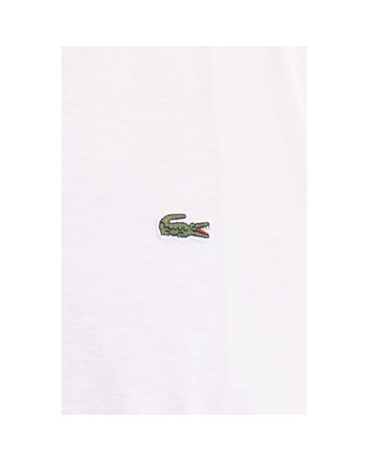 Lacoste Rundhals t-shirt in White für Herren