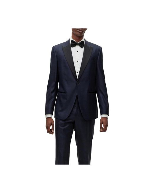 Boss Blue Single Breasted Suits for men