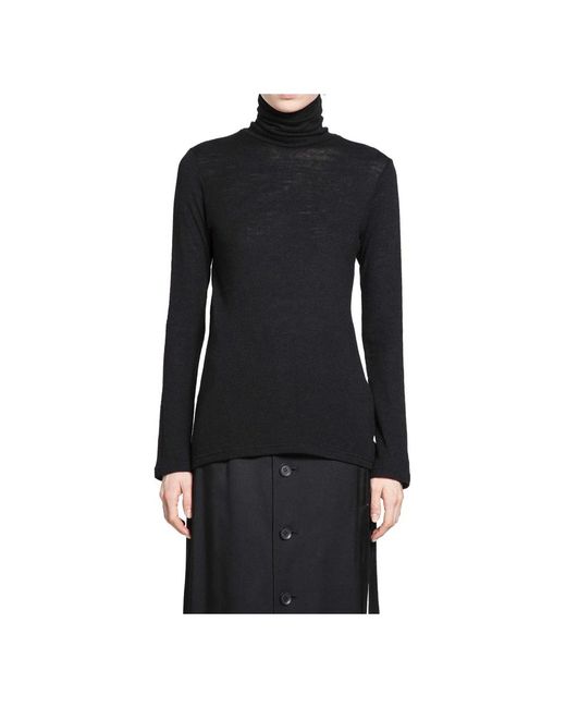 Yohji Yamamoto Black Langes Highneck T-Shirt