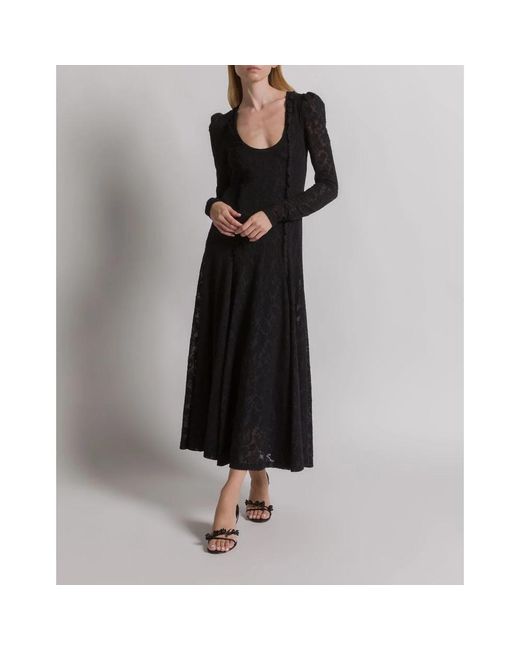 Alberta Ferretti Black Midi Dresses