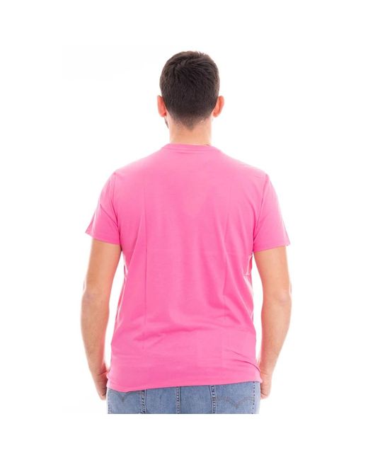 Lacoste Pima baumwoll t-shirt in Pink für Herren