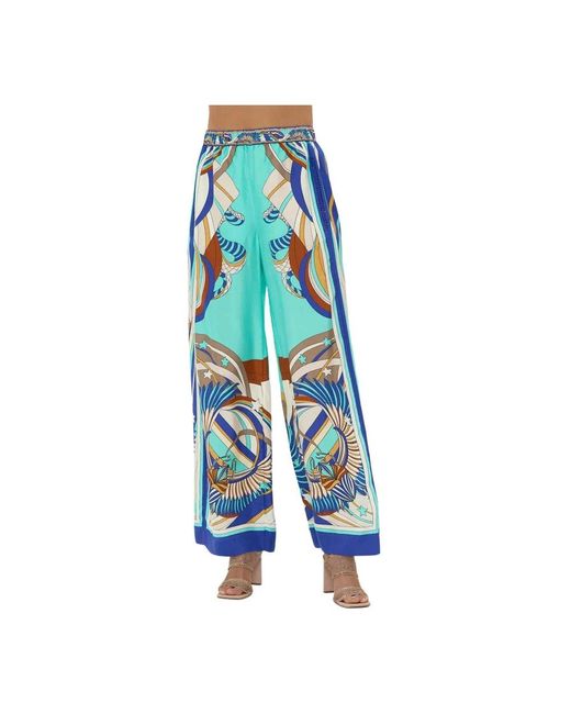 Camilla Wide Trousers in het Blue