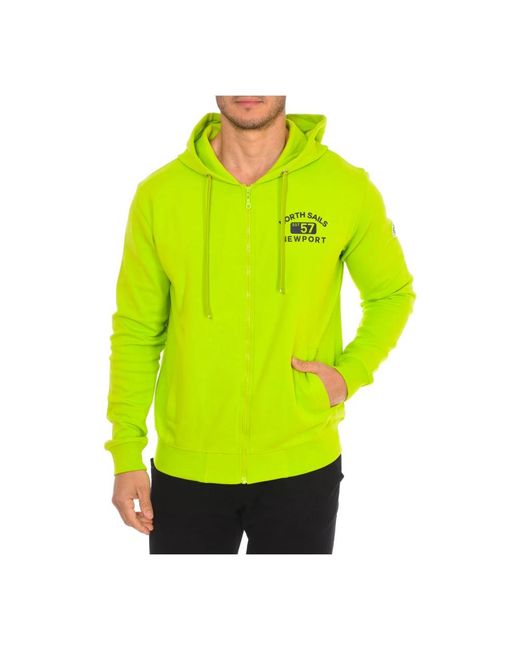 North Sails Yellow Zip-Throughs for men