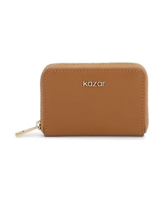 Kazar Accessoires ,Bruin ,Leer Esmerlin Compact Wallet in het Brown