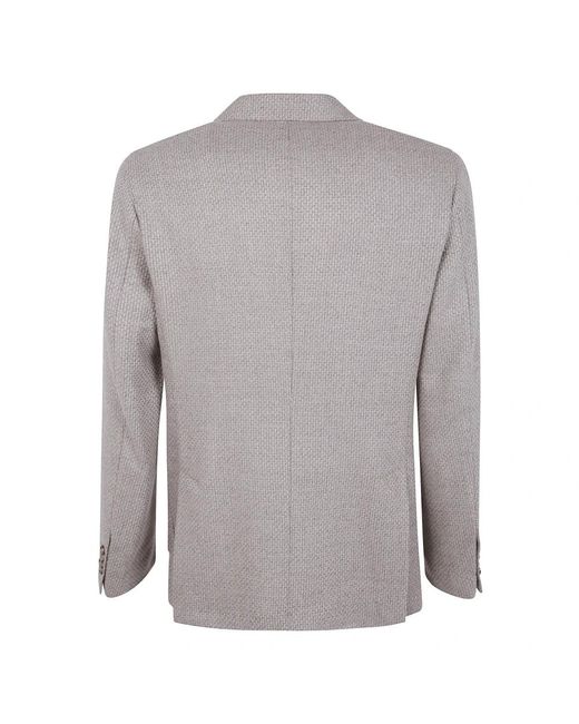 Barba Napoli Gray Blazers for men