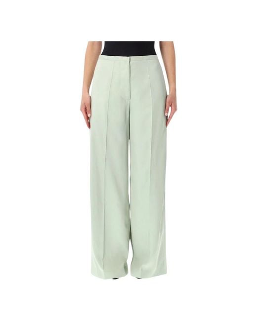 Alberta Ferretti Green Wide Trousers