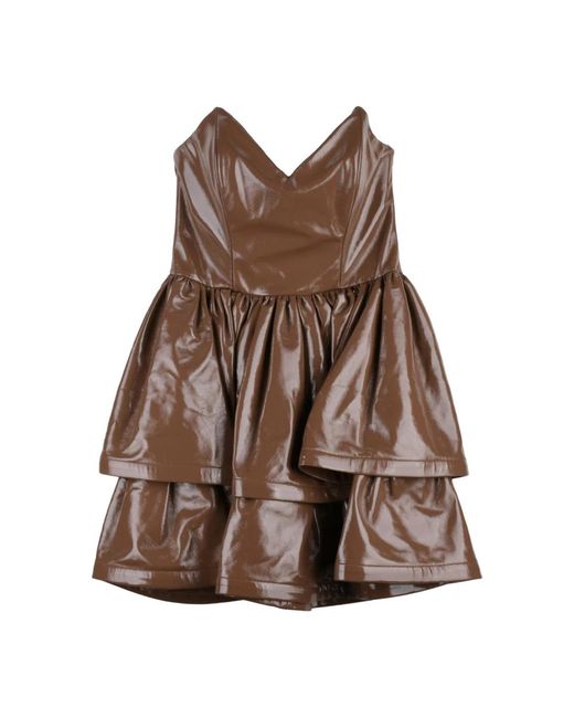 Elisabetta Franchi Brown Party Dresses