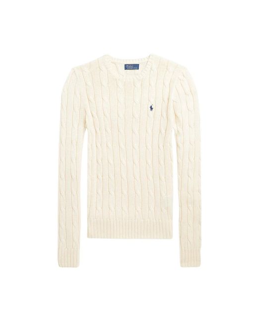Polo Ralph Lauren White Round-Neck Knitwear