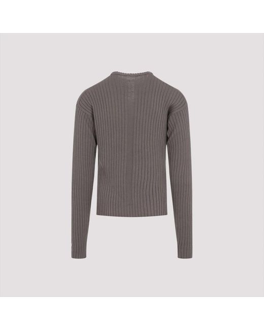 Rick Owens Gray Round-Neck Knitwear for men