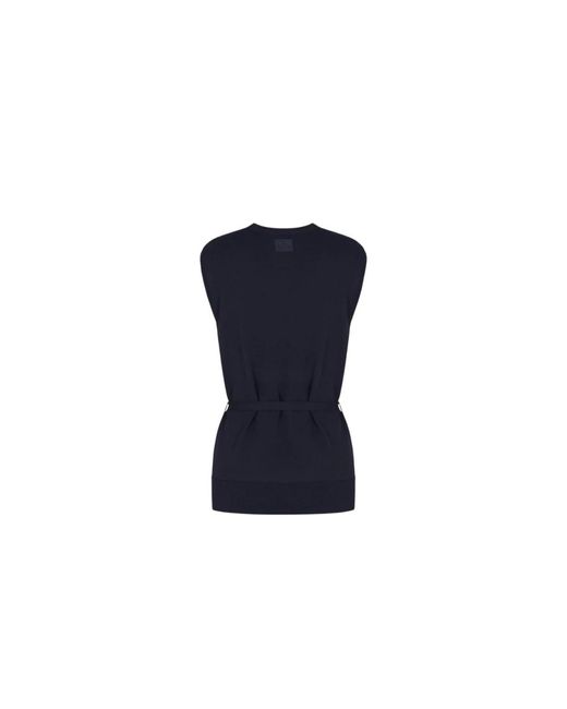 ARMANI EXCHANGE Blue Sleeveless Tops