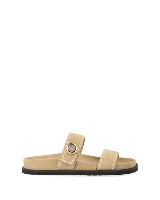 Tory Burch Natural Sliders