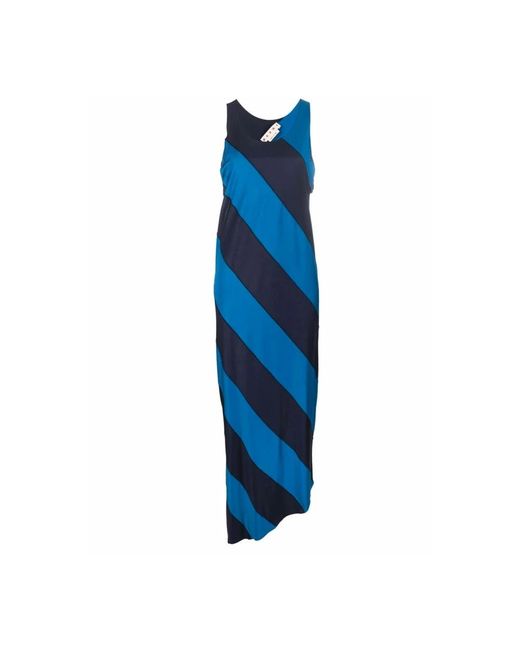 Marni Blue Stripped Long Stripe Dress
