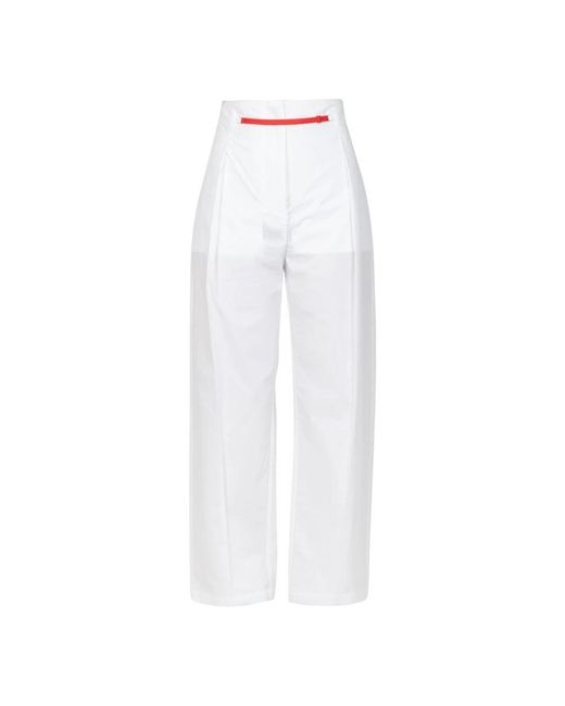 Tela White Wide Trousers