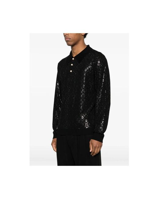 Casablanca Black Round-Neck Knitwear for men