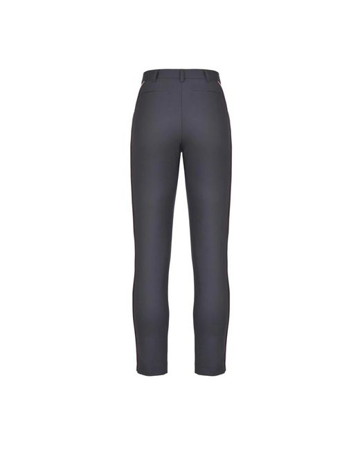 Pinko Gray Slim-Fit Trousers